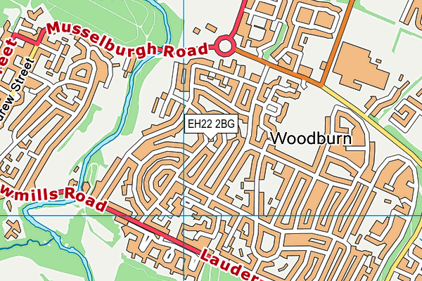 EH22 2BG map - OS VectorMap District (Ordnance Survey) EH22 2BG map - OS VectorMap District (Ordnance Survey)
