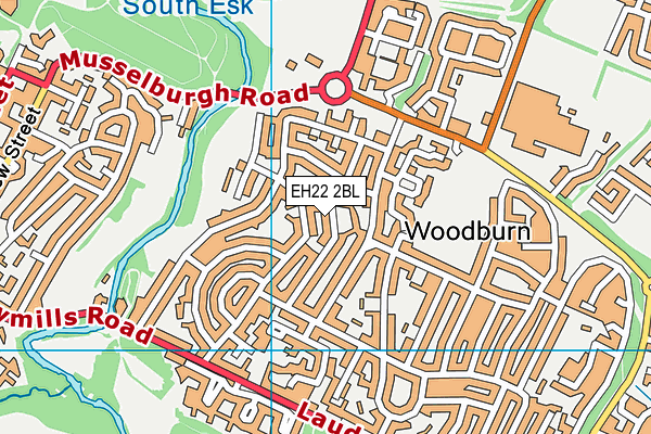 EH22 2BL map - OS VectorMap District (Ordnance Survey) EH22 2BL map - OS VectorMap District (Ordnance Survey)