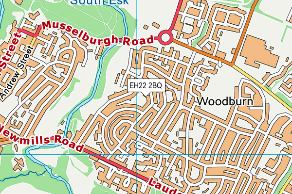 EH22 2BQ map - OS VectorMap District (Ordnance Survey) EH22 2BQ map - OS VectorMap District (Ordnance Survey)