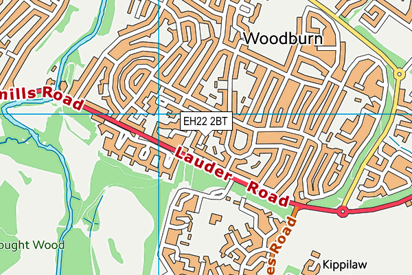 EH22 2BT map - OS VectorMap District (Ordnance Survey) EH22 2BT map - OS VectorMap District (Ordnance Survey)