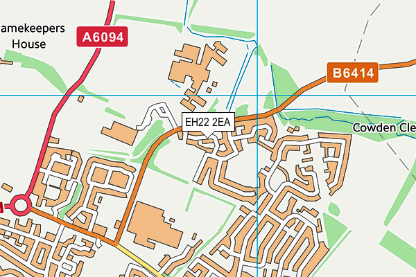 EH22 2EA map - OS VectorMap District (Ordnance Survey) EH22 2EA map - OS VectorMap District (Ordnance Survey)