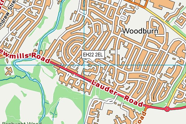 EH22 2EL map - OS VectorMap District (Ordnance Survey) EH22 2EL map - OS VectorMap District (Ordnance Survey)
