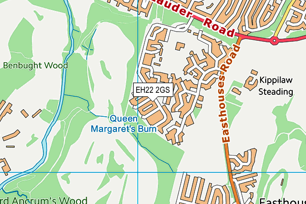 EH22 2GS map - OS VectorMap District (Ordnance Survey) EH22 2GS map - OS VectorMap District (Ordnance Survey)