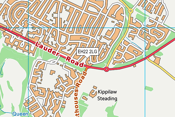 EH22 2LG map - OS VectorMap District (Ordnance Survey) EH22 2LG map - OS VectorMap District (Ordnance Survey)