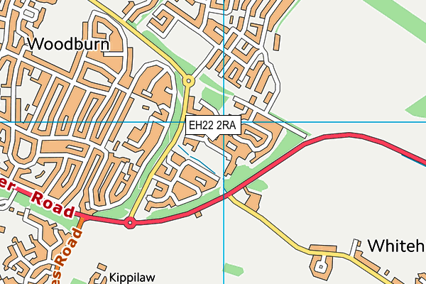 EH22 2RA map - OS VectorMap District (Ordnance Survey) EH22 2RA map - OS VectorMap District (Ordnance Survey)
