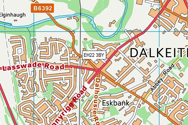 EH22 3BY map - OS VectorMap District (Ordnance Survey) EH22 3BY map - OS VectorMap District (Ordnance Survey)