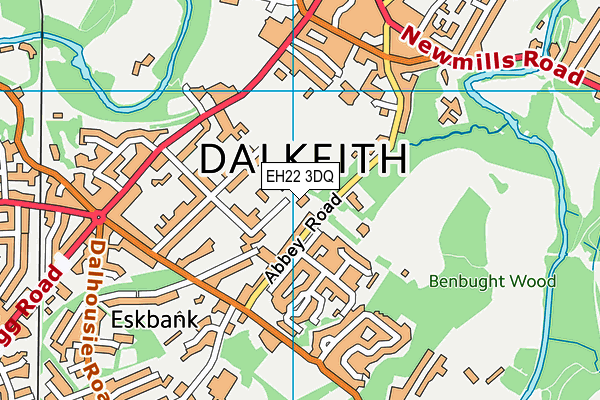 EH22 3DQ map - OS VectorMap District (Ordnance Survey) EH22 3DQ map - OS VectorMap District (Ordnance Survey)
