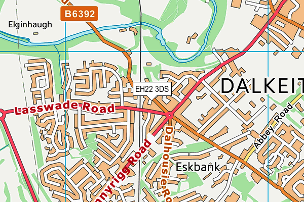 EH22 3DS map - OS VectorMap District (Ordnance Survey) EH22 3DS map - OS VectorMap District (Ordnance Survey)