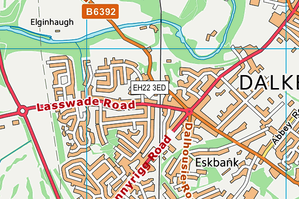 EH22 3ED map - OS VectorMap District (Ordnance Survey) EH22 3ED map - OS VectorMap District (Ordnance Survey)