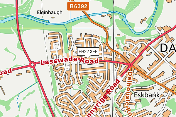 EH22 3EF map - OS VectorMap District (Ordnance Survey) EH22 3EF map - OS VectorMap District (Ordnance Survey)