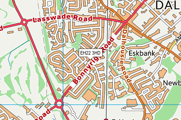 EH22 3HD map - OS VectorMap District (Ordnance Survey) EH22 3HD map - OS VectorMap District (Ordnance Survey)