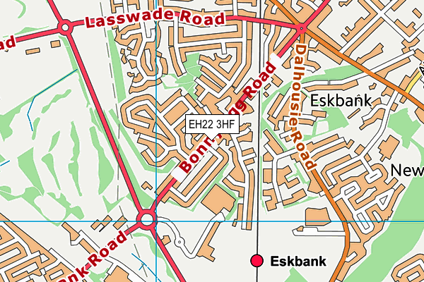 EH22 3HF map - OS VectorMap District (Ordnance Survey) EH22 3HF map - OS VectorMap District (Ordnance Survey)
