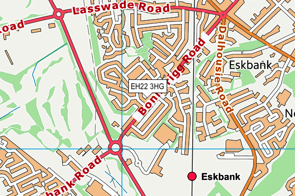 EH22 3HG map - OS VectorMap District (Ordnance Survey) EH22 3HG map - OS VectorMap District (Ordnance Survey)