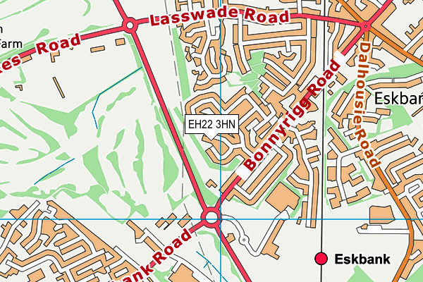 EH22 3HN map - OS VectorMap District (Ordnance Survey) EH22 3HN map - OS VectorMap District (Ordnance Survey)
