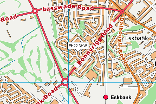 EH22 3HW map - OS VectorMap District (Ordnance Survey) EH22 3HW map - OS VectorMap District (Ordnance Survey)