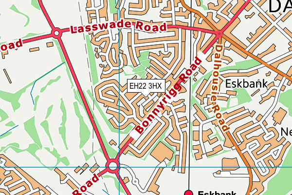 EH22 3HX map - OS VectorMap District (Ordnance Survey) EH22 3HX map - OS VectorMap District (Ordnance Survey)