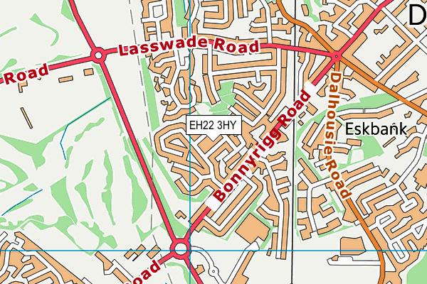 EH22 3HY map - OS VectorMap District (Ordnance Survey) EH22 3HY map - OS VectorMap District (Ordnance Survey)