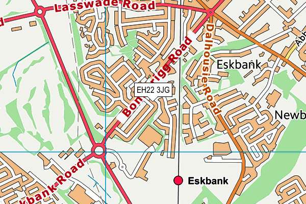 EH22 3JG map - OS VectorMap District (Ordnance Survey) EH22 3JG map - OS VectorMap District (Ordnance Survey)
