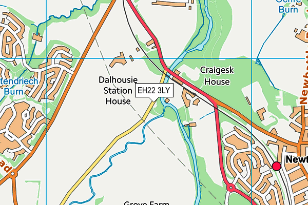 EH22 3LY map - OS VectorMap District (Ordnance Survey) EH22 3LY map - OS VectorMap District (Ordnance Survey)
