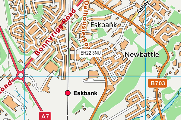 EH22 3NU map - OS VectorMap District (Ordnance Survey) EH22 3NU map - OS VectorMap District (Ordnance Survey)