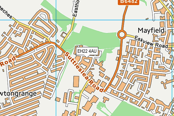 EH22 4AU map - OS VectorMap District (Ordnance Survey) EH22 4AU map - OS VectorMap District (Ordnance Survey)