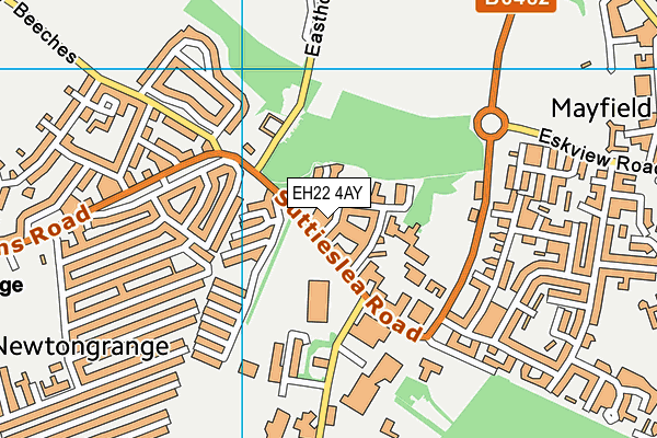 EH22 4AY map - OS VectorMap District (Ordnance Survey) EH22 4AY map - OS VectorMap District (Ordnance Survey)