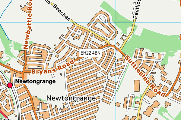 EH22 4BN map - OS VectorMap District (Ordnance Survey) EH22 4BN map - OS VectorMap District (Ordnance Survey)