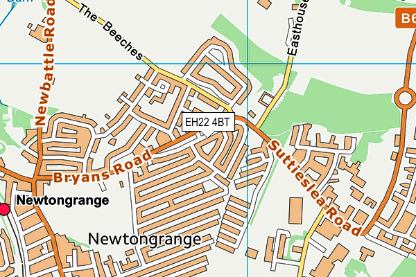 EH22 4BT map - OS VectorMap District (Ordnance Survey) EH22 4BT map - OS VectorMap District (Ordnance Survey)