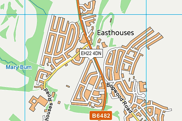 EH22 4DN map - OS VectorMap District (Ordnance Survey) EH22 4DN map - OS VectorMap District (Ordnance Survey)