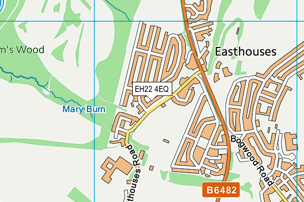 EH22 4EQ map - OS VectorMap District (Ordnance Survey) EH22 4EQ map - OS VectorMap District (Ordnance Survey)