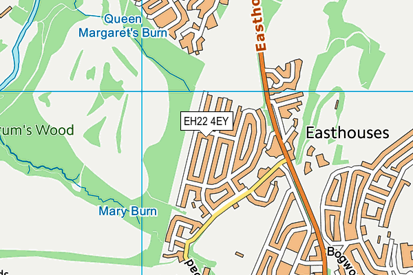 EH22 4EY map - OS VectorMap District (Ordnance Survey) EH22 4EY map - OS VectorMap District (Ordnance Survey)