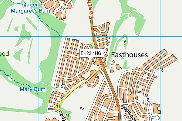 EH22 4HG map - OS VectorMap District (Ordnance Survey) EH22 4HG map - OS VectorMap District (Ordnance Survey)