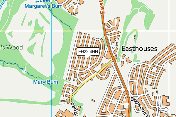 EH22 4HN map - OS VectorMap District (Ordnance Survey) EH22 4HN map - OS VectorMap District (Ordnance Survey)