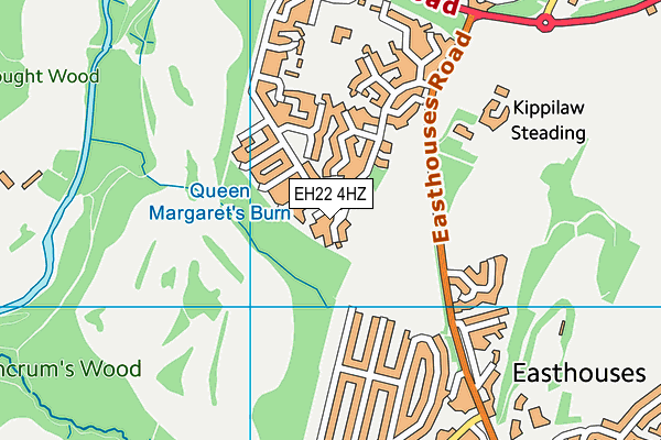 EH22 4HZ map - OS VectorMap District (Ordnance Survey) EH22 4HZ map - OS VectorMap District (Ordnance Survey)