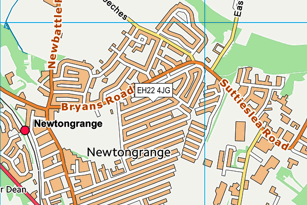 EH22 4JG map - OS VectorMap District (Ordnance Survey) EH22 4JG map - OS VectorMap District (Ordnance Survey)