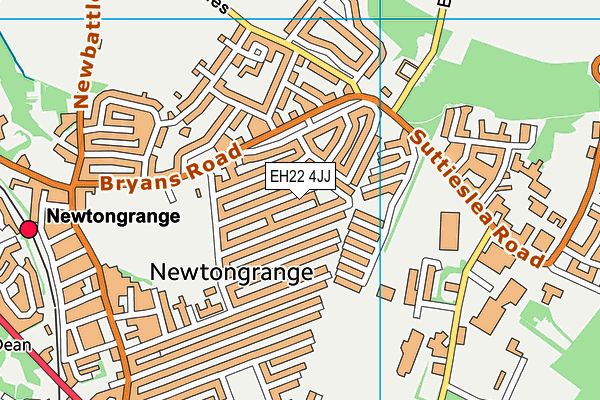 EH22 4JJ map - OS VectorMap District (Ordnance Survey) EH22 4JJ map - OS VectorMap District (Ordnance Survey)