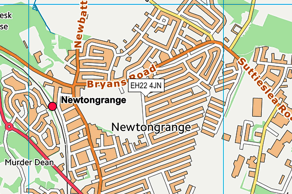 EH22 4JN map - OS VectorMap District (Ordnance Survey) EH22 4JN map - OS VectorMap District (Ordnance Survey)