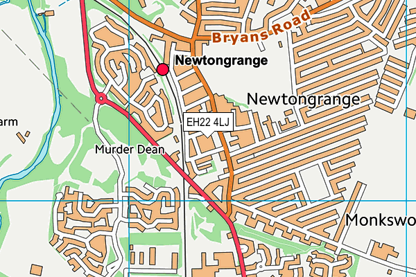 EH22 4LJ map - OS VectorMap District (Ordnance Survey) EH22 4LJ map - OS VectorMap District (Ordnance Survey)