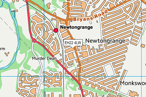 EH22 4LW map - OS VectorMap District (Ordnance Survey) EH22 4LW map - OS VectorMap District (Ordnance Survey)