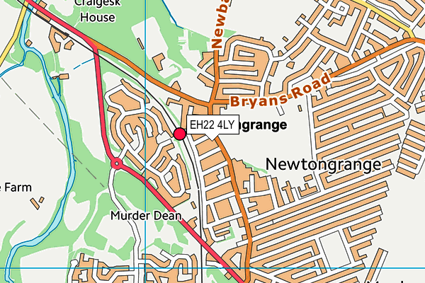 EH22 4LY map - OS VectorMap District (Ordnance Survey) EH22 4LY map - OS VectorMap District (Ordnance Survey)