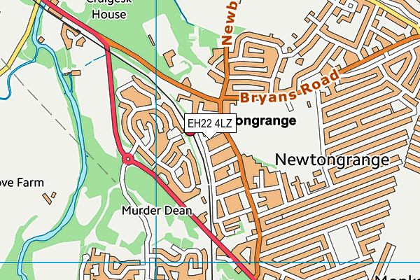 EH22 4LZ map - OS VectorMap District (Ordnance Survey) EH22 4LZ map - OS VectorMap District (Ordnance Survey)