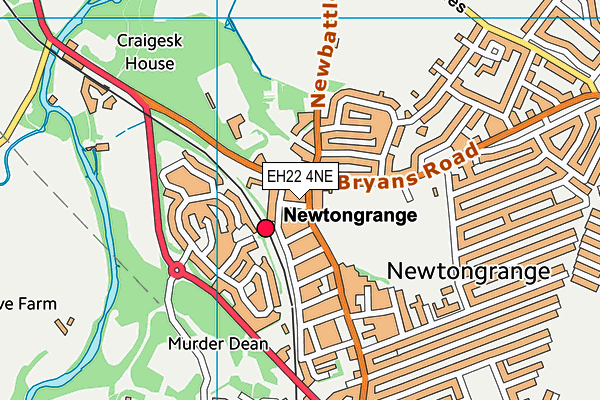 EH22 4NE map - OS VectorMap District (Ordnance Survey) EH22 4NE map - OS VectorMap District (Ordnance Survey)