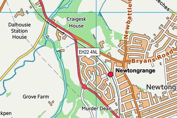 EH22 4NL map - OS VectorMap District (Ordnance Survey) EH22 4NL map - OS VectorMap District (Ordnance Survey)