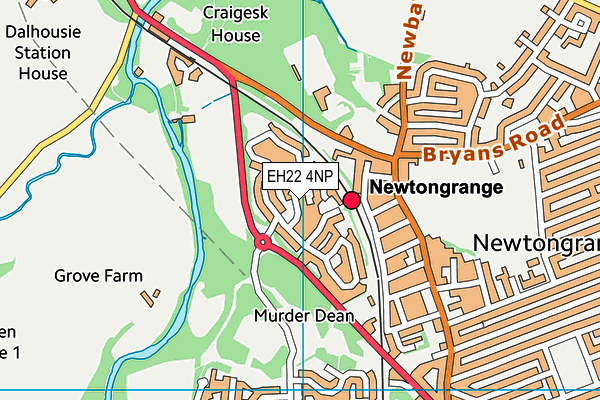 EH22 4NP map - OS VectorMap District (Ordnance Survey) EH22 4NP map - OS VectorMap District (Ordnance Survey)