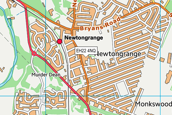 EH22 4NQ map - OS VectorMap District (Ordnance Survey) EH22 4NQ map - OS VectorMap District (Ordnance Survey)