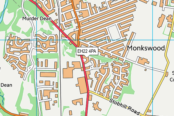EH22 4PA map - OS VectorMap District (Ordnance Survey) EH22 4PA map - OS VectorMap District (Ordnance Survey)