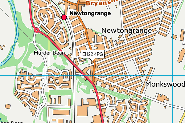 EH22 4PG map - OS VectorMap District (Ordnance Survey) EH22 4PG map - OS VectorMap District (Ordnance Survey)