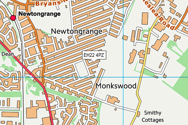 EH22 4PZ map - OS VectorMap District (Ordnance Survey) EH22 4PZ map - OS VectorMap District (Ordnance Survey)