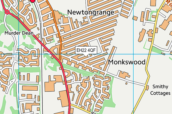 EH22 4QF map - OS VectorMap District (Ordnance Survey) EH22 4QF map - OS VectorMap District (Ordnance Survey)