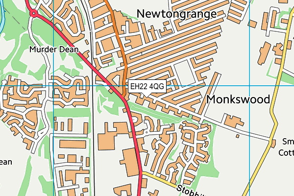 EH22 4QG map - OS VectorMap District (Ordnance Survey) EH22 4QG map - OS VectorMap District (Ordnance Survey)